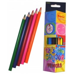 Quill Belgrave Coloured Pencil TRIJB12 Triangular 12 Jumbo Pack of 12